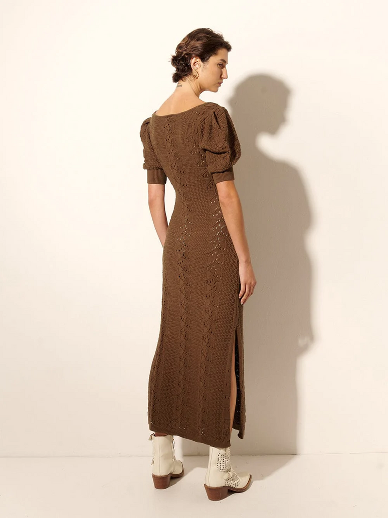 Kivari - Helena Knit Midi Dress - Cocoa