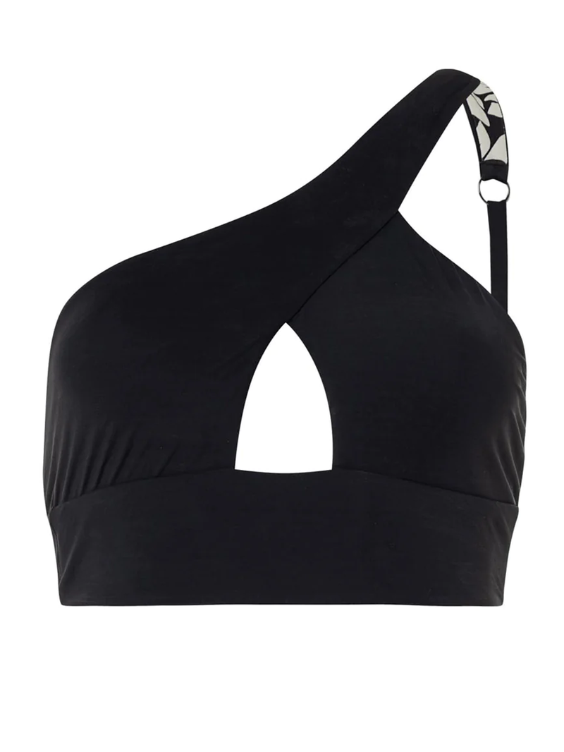 Maaji - Ink Black Tamara One Shoulder Bikini Top