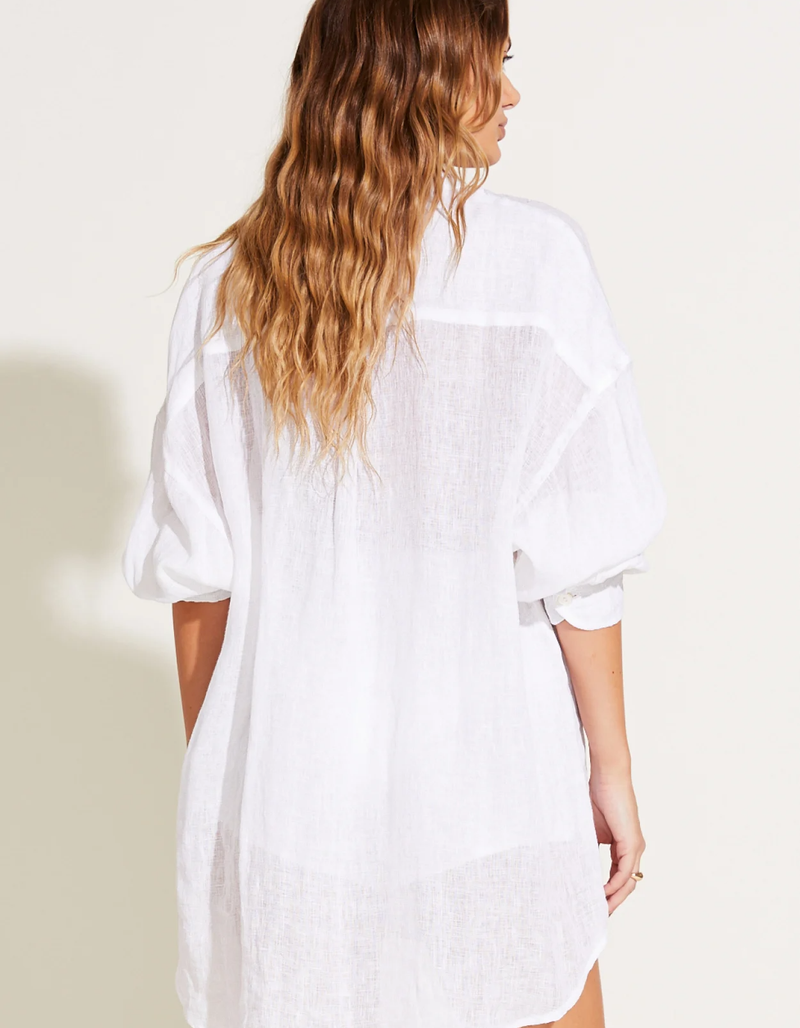 Vitamin A - Playa Linen Shirt - White