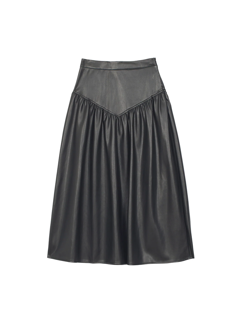 Mother Denim - THE GATHER YOUR WITS SKIRT BLACK