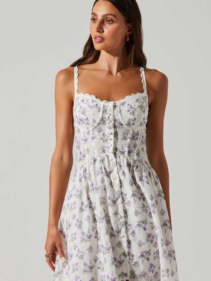 ASTR - Yamila Dress - Lavender Floral