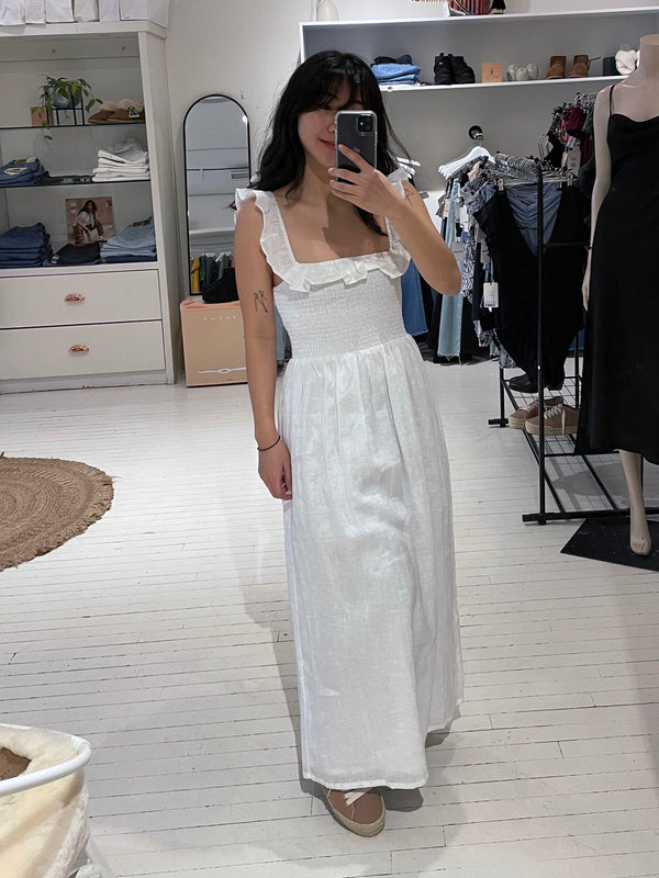 Faithfull Sameera Midi Dress - White