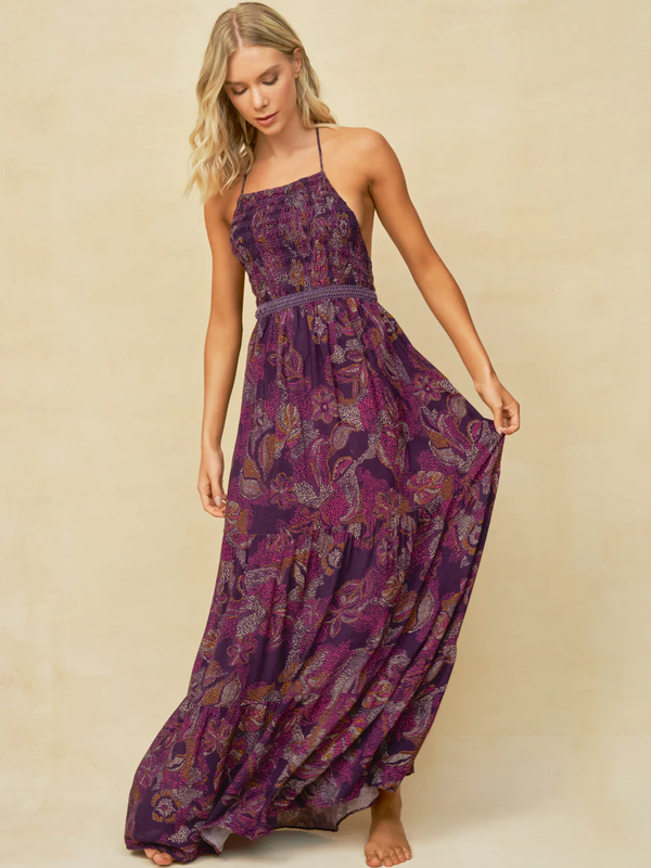 Maaji - Batik Floral Lila Long Dress