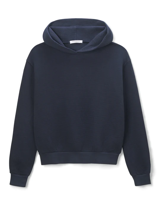 Perfectwhitetee - Paige Quilted Hoodie - Navy