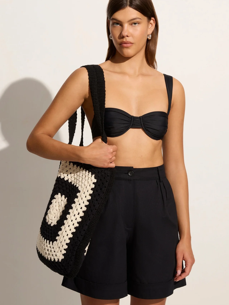 Faithfull - Ostia Crochet Bag Black/Off White