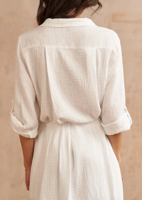 Charli - Cassis Shirt Dress - White