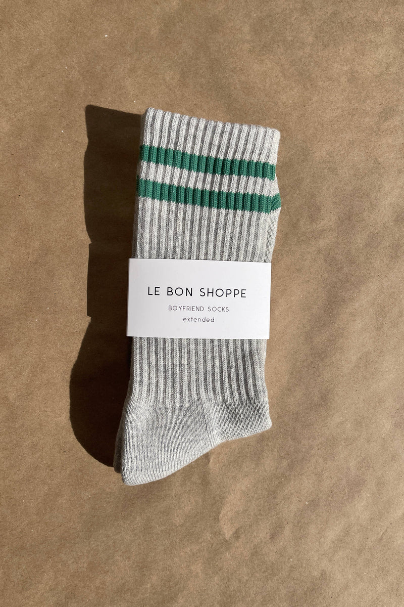 Le Bon Shoppe - Extended Boyfriend Socks: Classic White