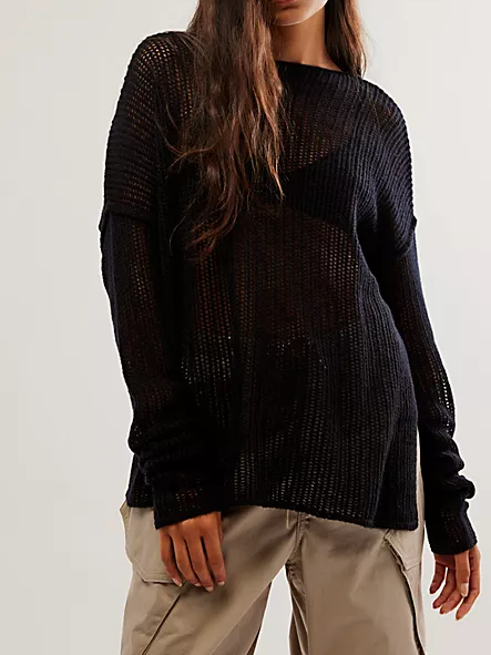Free People - Wednesday Cashmere Top - Black