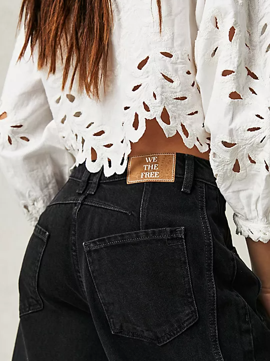 We The Free Lucky You Mid-Rise Barrel Jeans