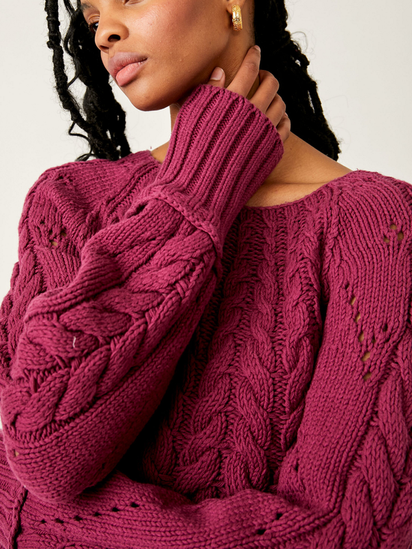 Free People - Sandre Pullover - Dreamy Mulberry