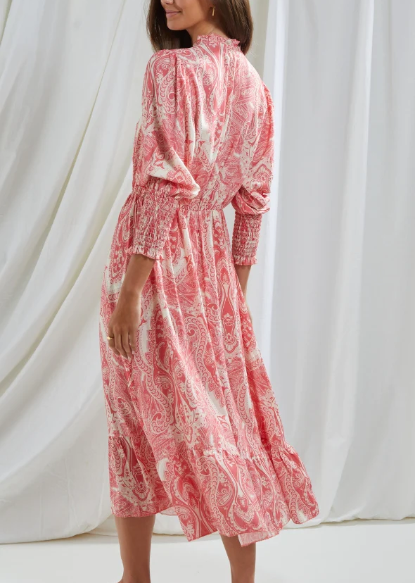 Charli - Irene Dress - Coral Print