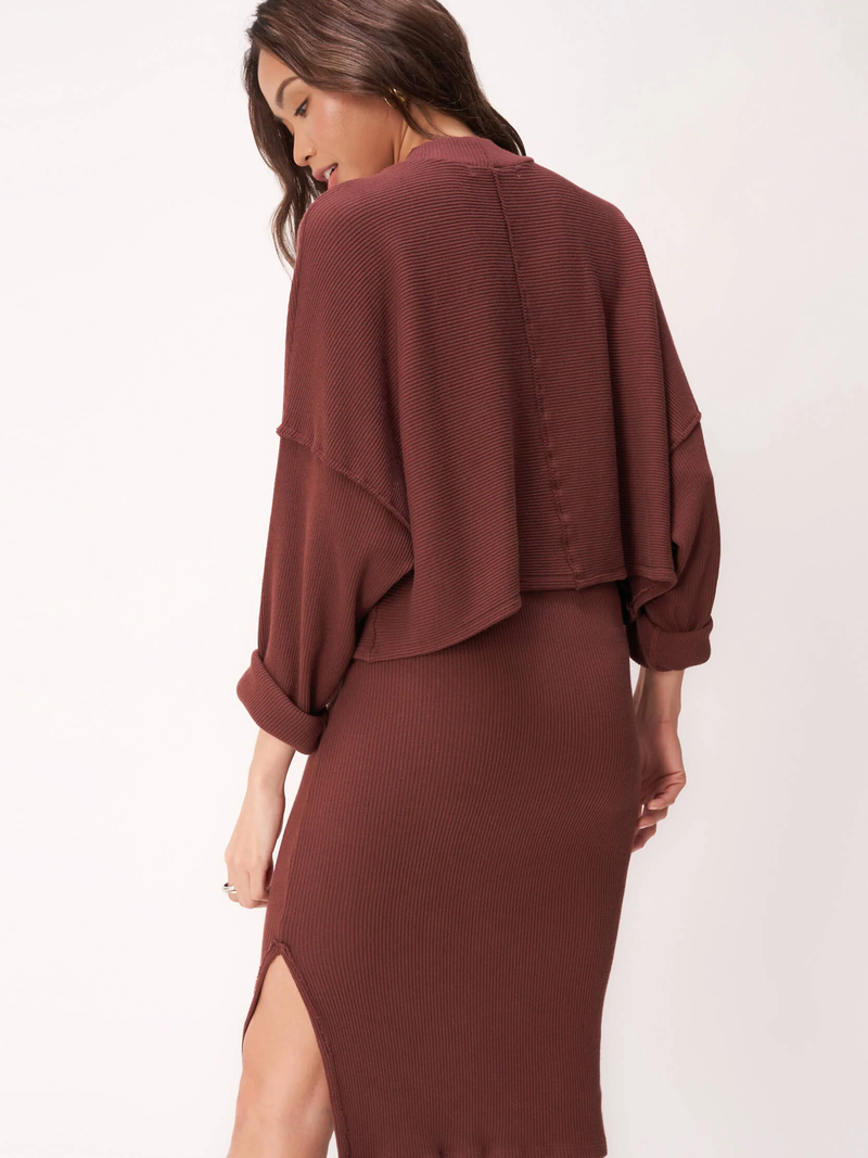Project Social T - THROW & GO SWEATER SKIRT - SPICED COPPER