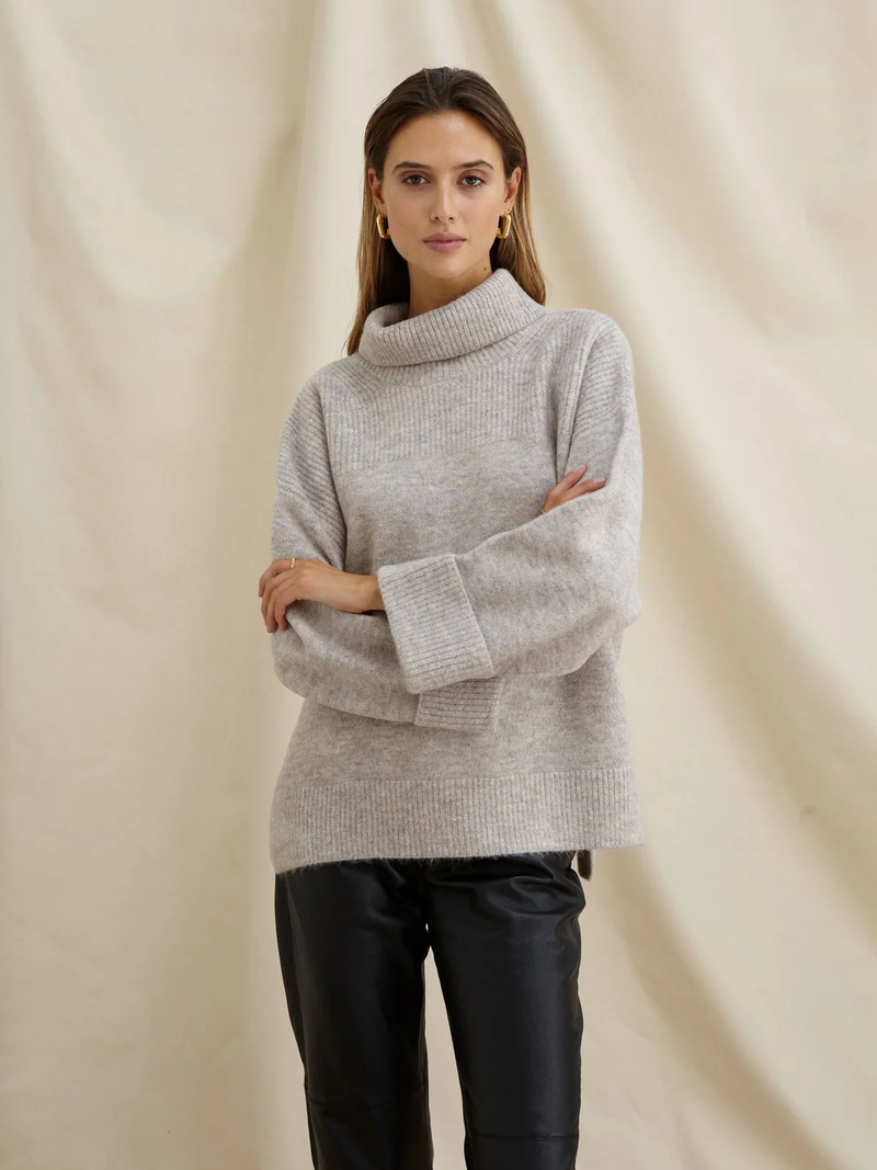Charli London - Vanessa Sweater - Grey Melange
