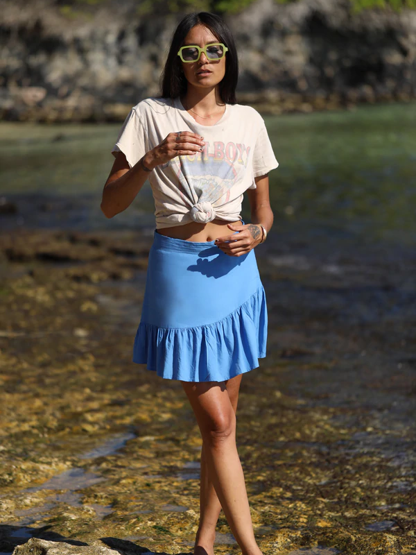 XIX Palms - Big Sur Ruffle Mini Skirt